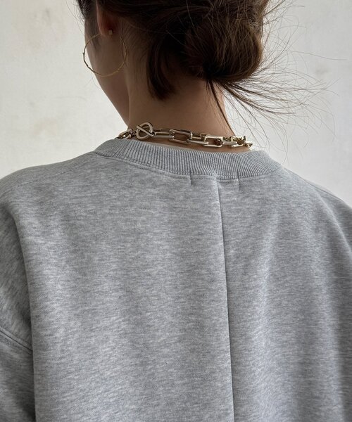 DouDou(ドゥドゥ)の「【WEB限定】バックジップフォト裏ボアトップス(Tシャツ/カットソー・レディース・グレー/ベージュ/ダークグレー・FREE)」の15枚目の写真