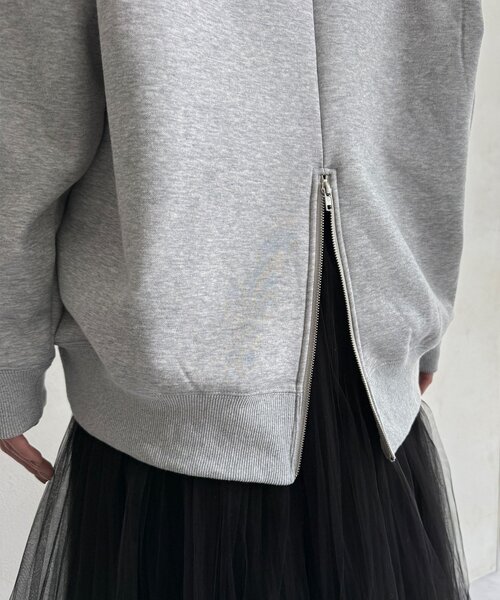 DouDou(ドゥドゥ)の「【WEB限定】バックジップフォト裏ボアトップス(Tシャツ/カットソー・レディース・グレー/ベージュ/ダークグレー・FREE)」の17枚目の写真