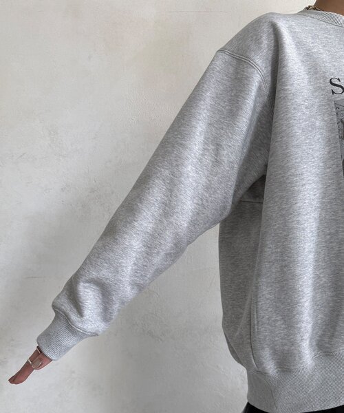 DouDou(ドゥドゥ)の「【WEB限定】バックジップフォト裏ボアトップス(Tシャツ/カットソー・レディース・グレー/ベージュ/ダークグレー・FREE)」の19枚目の写真