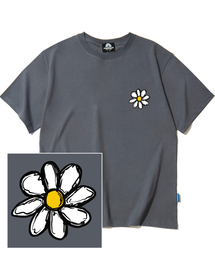 DRAWING DAISY ロゴTシャツ - グレー