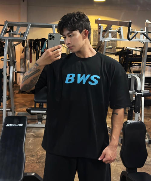 BARBELLWORKS(バーベルワークス)の「特異両面ロゴオーバーサイズ(Tシャツ/カットソー・メンズ・ホワイト/ブラック/カーキ/ライトブラウン/オートミール/チャコール・2(L)/3(XL)/1(M))」の7枚目の写真