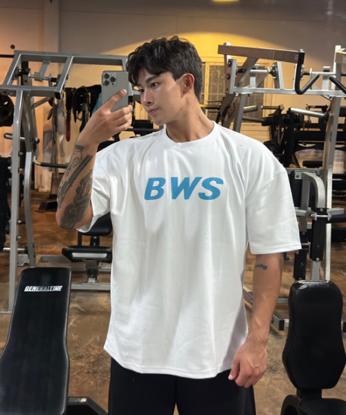 BARBELLWORKS(バーベルワークス)の「特異両面ロゴオーバーサイズ(Tシャツ/カットソー・メンズ・ホワイト/ブラック/カーキ/ライトブラウン/オートミール/チャコール・2(L)/3(XL)/1(M))」の8枚目の写真