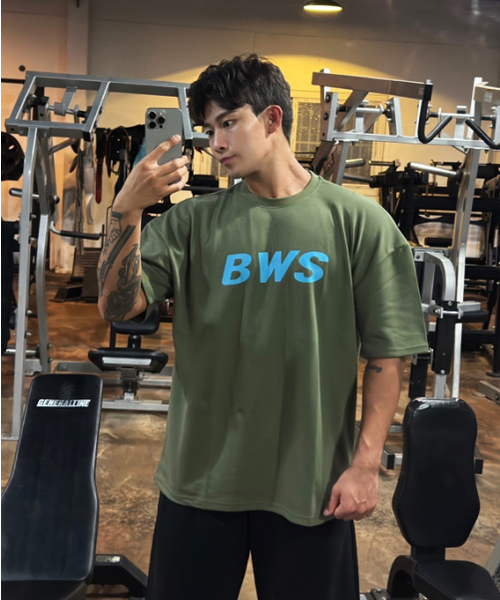 BARBELLWORKS(バーベルワークス)の「特異両面ロゴオーバーサイズ(Tシャツ/カットソー・メンズ・ホワイト/ブラック/カーキ/ライトブラウン/オートミール/チャコール・2(L)/3(XL)/1(M))」の9枚目の写真