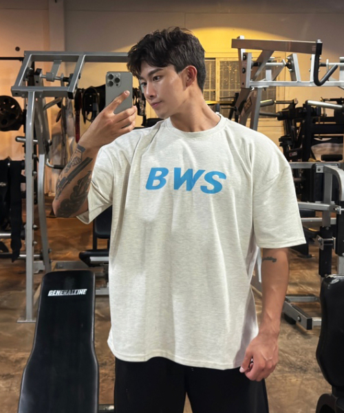 BARBELLWORKS(バーベルワークス)の「特異両面ロゴオーバーサイズ(Tシャツ/カットソー・メンズ・ホワイト/ブラック/カーキ/ライトブラウン/オートミール/チャコール・2(L)/3(XL)/1(M))」の11枚目の写真