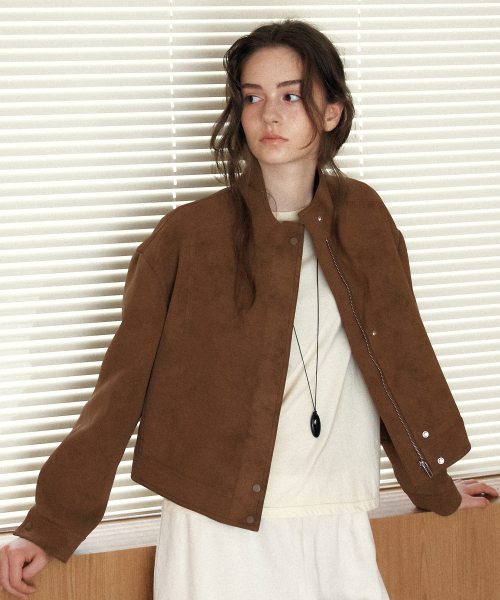 YUPPE(ヨッペ)の「SUEDE BLOUSON JACKET_BROWN(その他アウター・レディース・その他・ONE SIZE)」の6枚目の写真