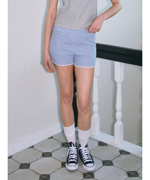 LILY HEIZE（リリーヘイズ）の「Jolly Gingham Check Shorts_LIGHT BLUE（その他パンツ）」