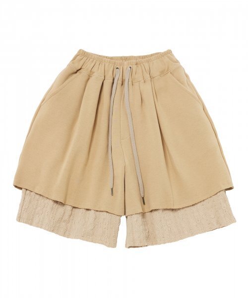 A NOTHING(アナッシング)の「TWISTED ELASTIC LAYERED 1/2 PANTS (Beige)(その他パンツ・レディース・その他・MEDIUM/LARGE)」の1枚目の写真