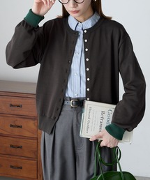 BONLECILL | 2WAY多ボタン配色スリーブカーディガン(カーディガン/ボレロ)