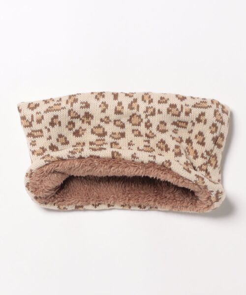 Ocean&Ground（オーシャン&グラウンド）の「ﾆｯﾄｳﾗﾎﾞｱﾏﾙﾁﾊﾟﾀｰﾝﾈｯｸｳｫｰﾏｰ（ネックウォーマー/スヌード・キッズ・ダークネイビー/グリーン/レオパード/ライトグレー/ピンク/レッド/オレンジ/アイボリー/ブラック/オフホワイト・FREE）」の13枚目の写真