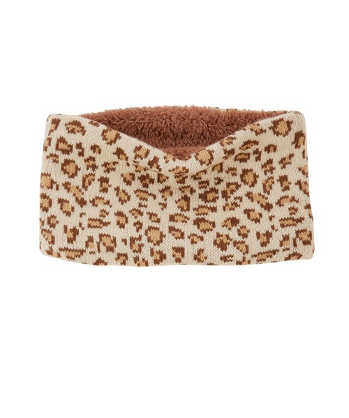 Ocean&Ground（オーシャン&グラウンド）の「ﾆｯﾄｳﾗﾎﾞｱﾏﾙﾁﾊﾟﾀｰﾝﾈｯｸｳｫｰﾏｰ（ネックウォーマー/スヌード・キッズ・ダークネイビー/グリーン/レオパード/ライトグレー/ピンク/レッド/オレンジ/アイボリー/ブラック/オフホワイト・FREE）」の10枚目の写真