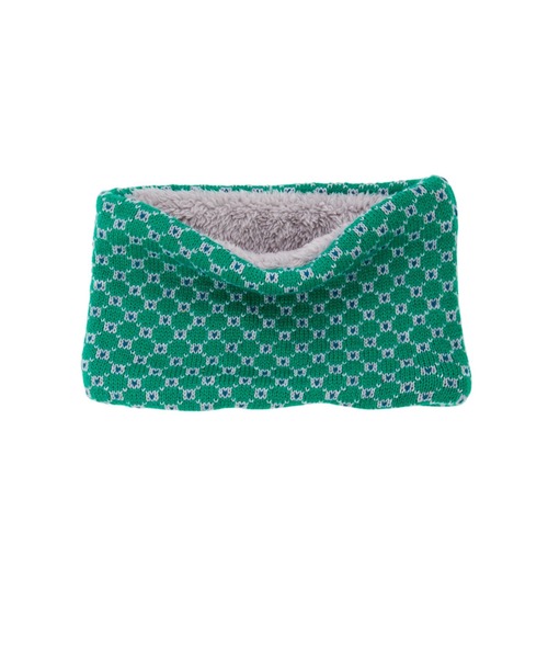 Ocean&Ground（オーシャン&グラウンド）の「ﾆｯﾄｳﾗﾎﾞｱﾏﾙﾁﾊﾟﾀｰﾝﾈｯｸｳｫｰﾏｰ（ネックウォーマー/スヌード・キッズ・ダークネイビー/グリーン/レオパード/ライトグレー/ピンク/レッド/オレンジ/アイボリー/ブラック/オフホワイト・FREE）」の6枚目の写真