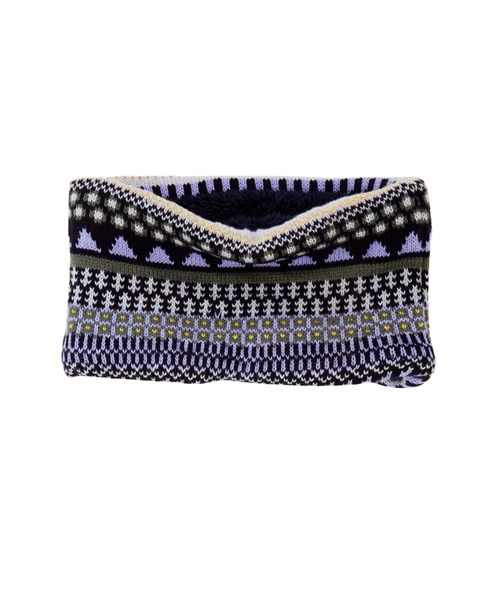 Ocean&Ground（オーシャン&グラウンド）の「ﾆｯﾄｳﾗﾎﾞｱﾏﾙﾁﾊﾟﾀｰﾝﾈｯｸｳｫｰﾏｰ（ネックウォーマー/スヌード・キッズ・ダークネイビー/グリーン/レオパード/ライトグレー/ピンク/レッド/オレンジ/アイボリー/ブラック/オフホワイト・FREE）」の7枚目の写真