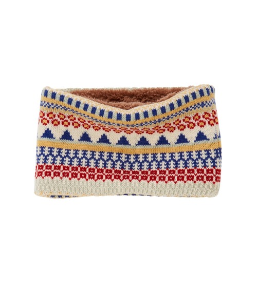 Ocean&Ground（オーシャン&グラウンド）の「ﾆｯﾄｳﾗﾎﾞｱﾏﾙﾁﾊﾟﾀｰﾝﾈｯｸｳｫｰﾏｰ（ネックウォーマー/スヌード・キッズ・ダークネイビー/グリーン/レオパード/ライトグレー/ピンク/レッド/オレンジ/アイボリー/ブラック/オフホワイト・FREE）」の3枚目の写真