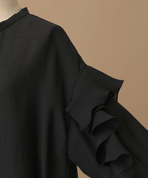 A part by（アパートバイ）の「【セレモニー】Ｃ＊フリルスリーブブラウス（シャツ/ブラウス・レディース・ブラック/アイボリー・FREE）」の7枚目の写真