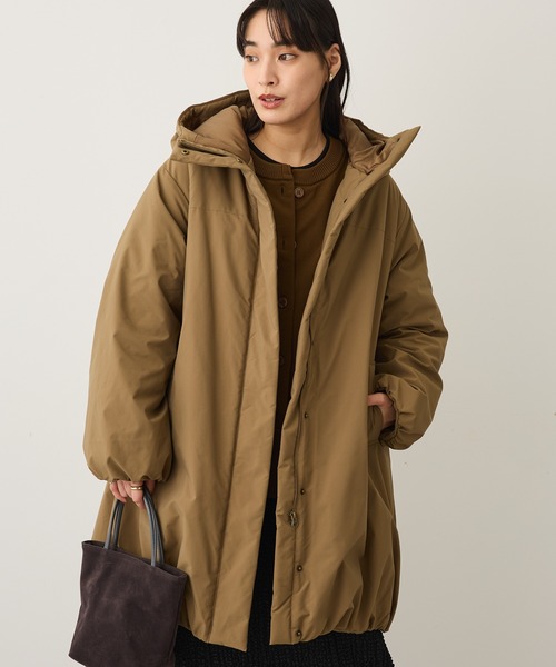 CRAFT STANDARD BOUTIQUE(クラフトスタンダードブティック)の「ボリューム中綿ミディコート ◆(ダウンジャケット/コート・レディース・ブラック/カーキ・FREE)」の1枚目の写真