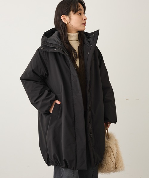 CRAFT STANDARD BOUTIQUE(クラフトスタンダードブティック)の「ボリューム中綿ミディコート ◆(ダウンジャケット/コート・レディース・ブラック/カーキ・FREE)」の2枚目の写真