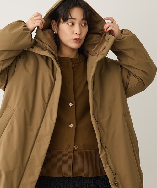 CRAFT STANDARD BOUTIQUE(クラフトスタンダードブティック)の「ボリューム中綿ミディコート ◆(ダウンジャケット/コート・レディース・ブラック/カーキ・FREE)」の3枚目の写真