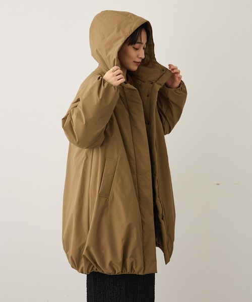 CRAFT STANDARD BOUTIQUE(クラフトスタンダードブティック)の「ボリューム中綿ミディコート ◆(ダウンジャケット/コート・レディース・ブラック/カーキ・FREE)」の5枚目の写真