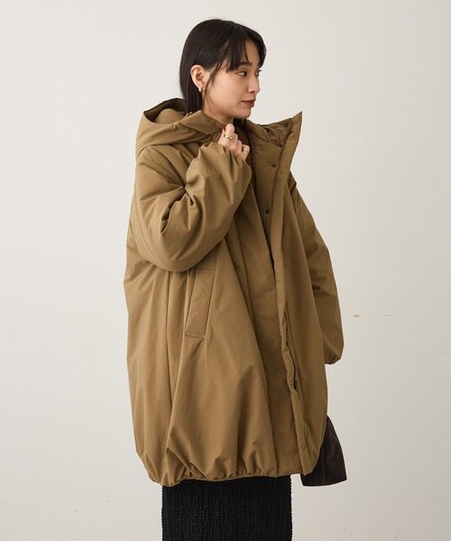 CRAFT STANDARD BOUTIQUE(クラフトスタンダードブティック)の「ボリューム中綿ミディコート ◆(ダウンジャケット/コート・レディース・ブラック/カーキ・FREE)」の6枚目の写真
