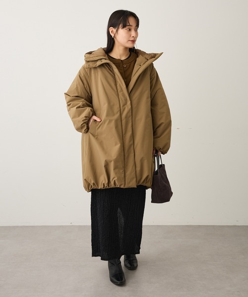 CRAFT STANDARD BOUTIQUE(クラフトスタンダードブティック)の「ボリューム中綿ミディコート ◆(ダウンジャケット/コート・レディース・ブラック/カーキ・FREE)」の10枚目の写真