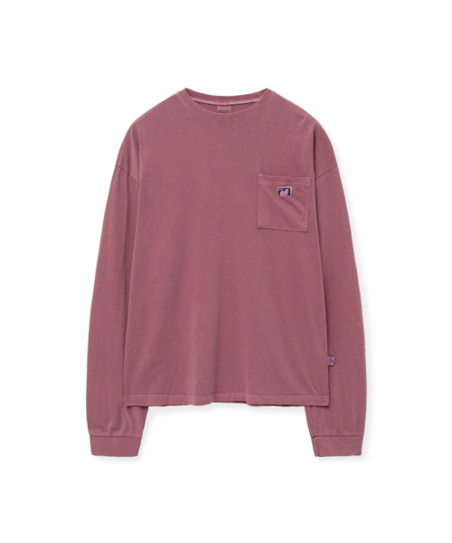 STENDS（ステンズ）の「[M~4XL] ピグメントロングスリーブポケットTシャツ_レッド（Tシャツ/カットソー・メンズ・その他・XX-LARGE/XXX-LARGE/MEDIUM/X-LARGE/XXXX-LARGE/LARGE）」の9枚目の写真