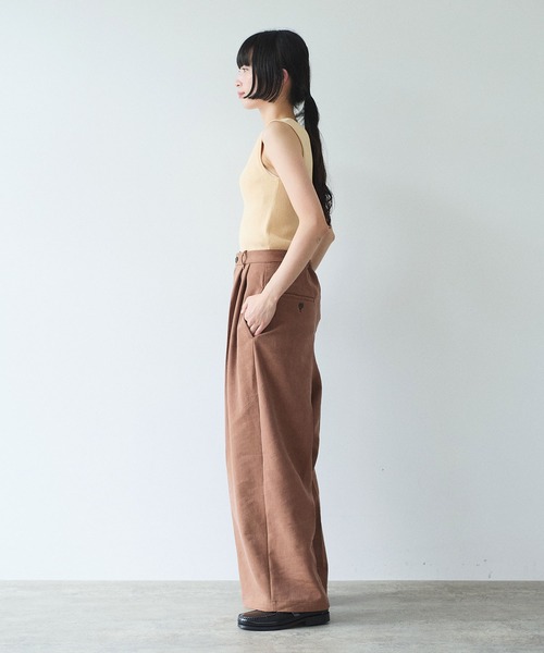 yuni(ユニ )の「●SAKURA pepper/Polyester no sleeves Knit(Tシャツ/カットソー・レディース・グリーン/イエロー/オリーブ/ブラック・FREE)」の14枚目の写真