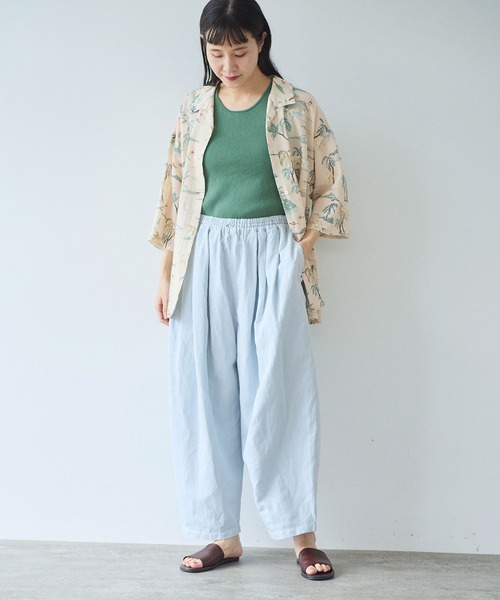 yuni(ユニ )の「●SAKURA pepper/Polyester no sleeves Knit(Tシャツ/カットソー・レディース・グリーン/イエロー/オリーブ/ブラック・FREE)」の5枚目の写真