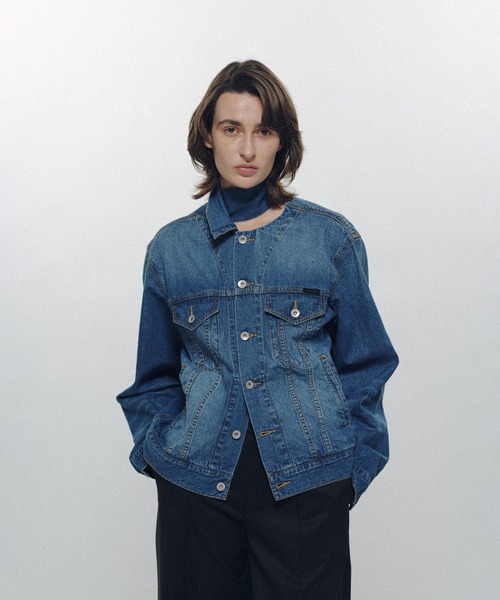 Long Collar Denim Jacket
