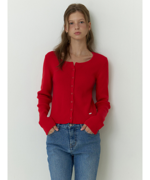 RE_L(リエル)の「Loe wool cardigan (red)(カーディガン/ボレロ・レディース・その他・FREE)」の1枚目の写真