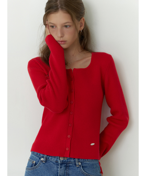RE_L(リエル)の「Loe wool cardigan (red)(カーディガン/ボレロ・レディース・その他・FREE)」の3枚目の写真