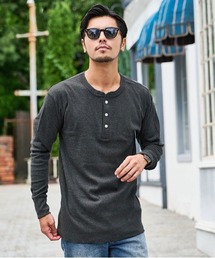 『JEMORGAN LONG JOHNS/ジェーイーモーガンロングジョーンズ』ヘンリーネック長袖Tシャツ【+】