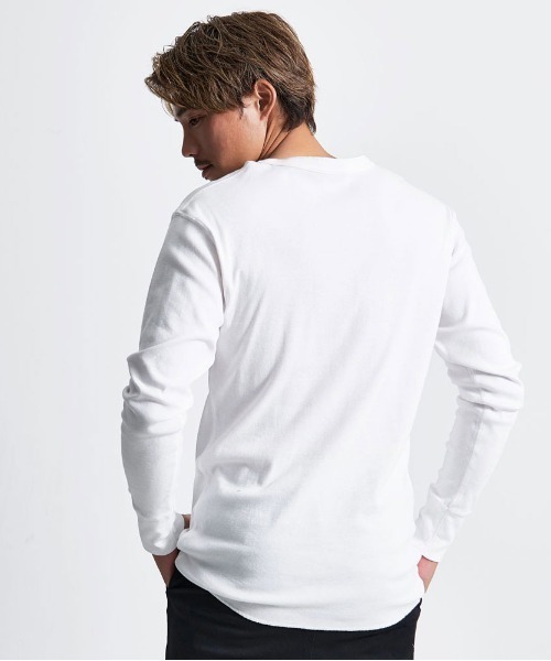 SILVER BULLET(シルバーバレット)の「『JEMORGAN LONG JOHNS/ジェーイーモーガンロングジョーンズ』ヘンリーネック長袖Tシャツ【+】(Tシャツ/カットソー・メンズ・ブラック/チャコールグレー/グレー/ホワイト・XL/L/M/S)」の7枚目の写真