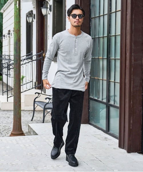 SILVER BULLET(シルバーバレット)の「『JEMORGAN LONG JOHNS/ジェーイーモーガンロングジョーンズ』ヘンリーネック長袖Tシャツ【+】(Tシャツ/カットソー・メンズ・ブラック/チャコールグレー/グレー/ホワイト・XL/L/M/S)」の13枚目の写真