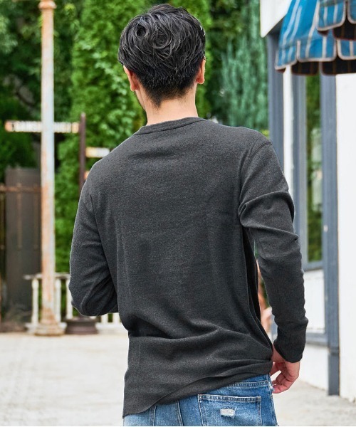 SILVER BULLET(シルバーバレット)の「『JEMORGAN LONG JOHNS/ジェーイーモーガンロングジョーンズ』ヘンリーネック長袖Tシャツ【+】(Tシャツ/カットソー・メンズ・ブラック/チャコールグレー/グレー/ホワイト・XL/L/M/S)」の12枚目の写真