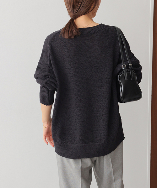 JOURNAL STANDARD relume（ジャーナルスタンダード　レリューム）の「［26SS新作］テープヤーンニュアンスVカーディガン（カーディガン/ボレロ・レディース・ピンク/ブラック/アイボリー/グレー・FREE）」の12枚目の写真