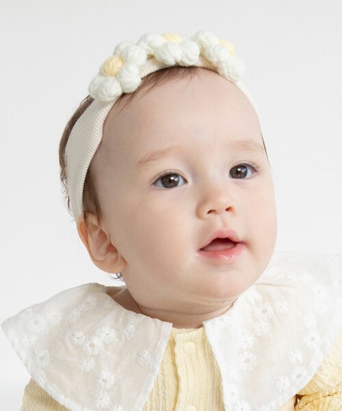 BRANSHES(ブランシェス)の「【お花シリーズ】ヘアバンド(その他ベビー用品・キッズ・アイボリー・FREE)」の3枚目の写真