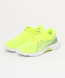 ASICS（アシックス）の「ASICS KIDS LAZERBEAM アシックス レーザービーム RK-MG【軽量】スピードモデル キッズスニーカー 子供靴 運動会 ベルト 1154A223 002 ブラック/ライトブルー(白底)（スニーカー）」