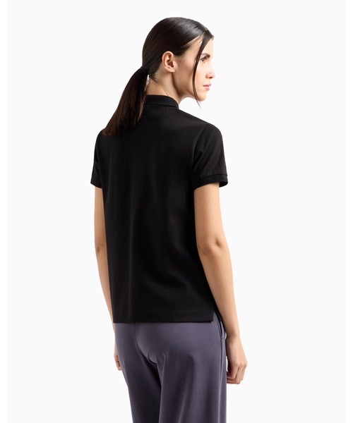 EMPORIO ARMANI EA7（エンポリオアルマーニイーエーセブン）の「<オンライン限定>【エンポリオ アルマーニ EA7】Core Lady ポロシャツ ストレッチコットンジャージー（ポロシャツ・レディース・ブラック/ホワイト/ネイビー・MEDIUM/SMALL/X-SMALL）」の4枚目の写真