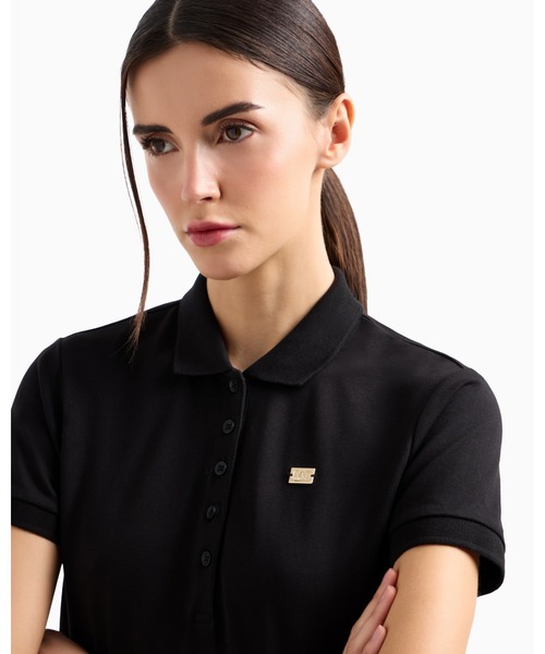 EMPORIO ARMANI EA7（エンポリオアルマーニイーエーセブン）の「<オンライン限定>【エンポリオ アルマーニ EA7】Core Lady ポロシャツ ストレッチコットンジャージー（ポロシャツ・レディース・ブラック/ホワイト/ネイビー・MEDIUM/SMALL/X-SMALL）」の12枚目の写真