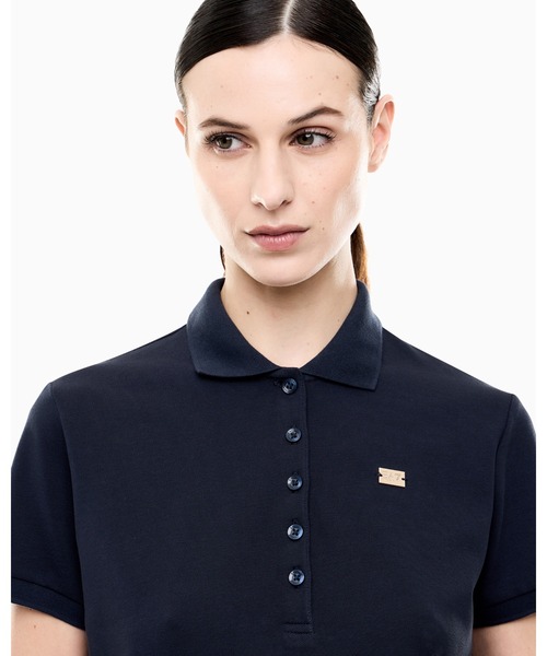 EMPORIO ARMANI EA7（エンポリオアルマーニイーエーセブン）の「<オンライン限定>【エンポリオ アルマーニ EA7】Core Lady ポロシャツ ストレッチコットンジャージー（ポロシャツ・レディース・ブラック/ホワイト/ネイビー・MEDIUM/SMALL/X-SMALL）」の7枚目の写真
