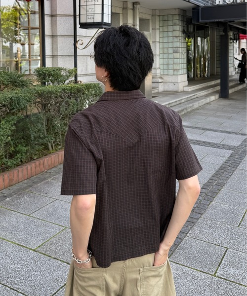 ADAMASTE(アダマスト)の「Western Check Short Shirt - ウエスタンチェックショートシャツ(シャツ/ブラウス・メンズ・ブラウン系その他/ベージュ系その他/グリーン系その他・MEDIUM/LARGE)」の11枚目の写真