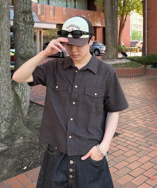 ADAMASTE(アダマスト)の「Western Check Short Shirt - ウエスタンチェックショートシャツ(シャツ/ブラウス・メンズ・ブラウン系その他/ベージュ系その他/グリーン系その他・MEDIUM/LARGE)」の14枚目の写真
