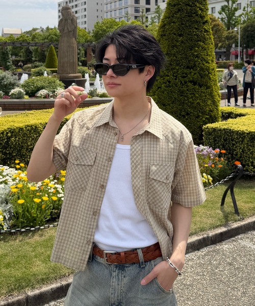 ADAMASTE(アダマスト)の「Western Check Short Shirt - ウエスタンチェックショートシャツ(シャツ/ブラウス・メンズ・ブラウン系その他/ベージュ系その他/グリーン系その他・MEDIUM/LARGE)」の19枚目の写真