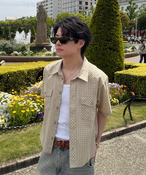ADAMASTE(アダマスト)の「Western Check Short Shirt - ウエスタンチェックショートシャツ(シャツ/ブラウス・メンズ・ブラウン系その他/ベージュ系その他/グリーン系その他・MEDIUM/LARGE)」の20枚目の写真