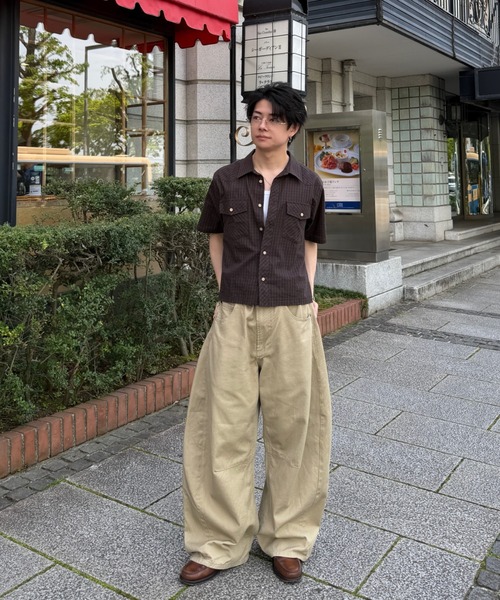 ADAMASTE(アダマスト)の「Western Check Short Shirt - ウエスタンチェックショートシャツ(シャツ/ブラウス・メンズ・ブラウン系その他/ベージュ系その他/グリーン系その他・MEDIUM/LARGE)」の16枚目の写真