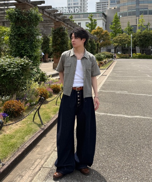 ADAMASTE(アダマスト)の「Western Check Short Shirt - ウエスタンチェックショートシャツ(シャツ/ブラウス・メンズ・ブラウン系その他/ベージュ系その他/グリーン系その他・MEDIUM/LARGE)」の8枚目の写真