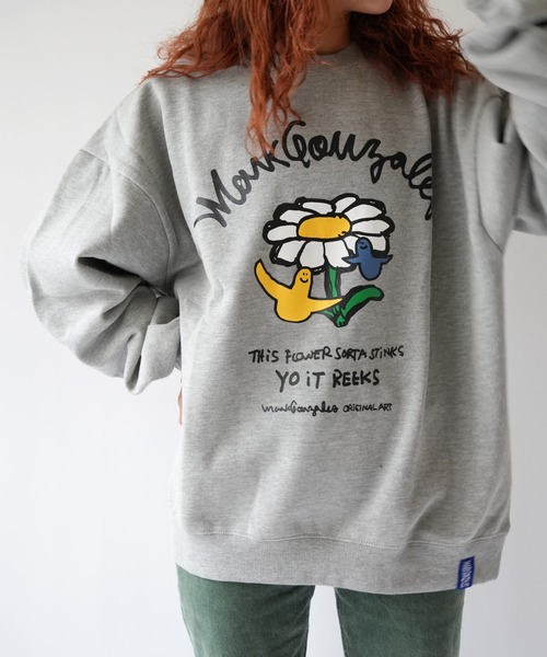 Port(ポート)の「【 Mark Gonzales / マークゴンザレス 】 DAISY ゴンバト スウェット トレーナー(スウェット・メンズ・ブラック/杢グレー/ホワイト・M/L/XL)」の19枚目の写真