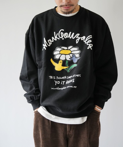 Port(ポート)の「【 Mark Gonzales / マークゴンザレス 】 DAISY ゴンバト スウェット トレーナー(スウェット・メンズ・ブラック/杢グレー/ホワイト・M/L/XL)」の13枚目の写真