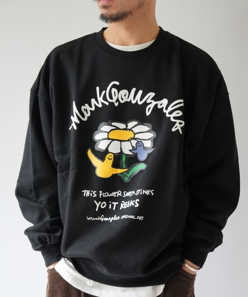 Port(ポート)の「【 Mark Gonzales / マークゴンザレス 】 DAISY ゴンバト スウェット トレーナー(スウェット・メンズ・ブラック/杢グレー/ホワイト・M/L/XL)」の14枚目の写真