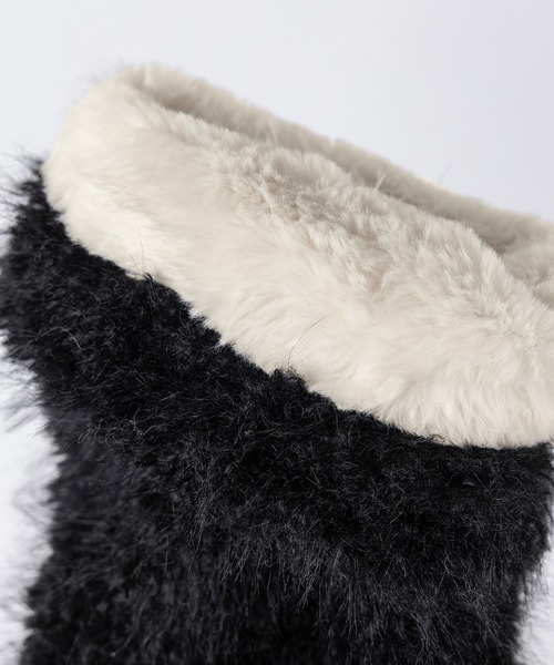 me+em select(ミームセレクト)の「※※【 2color 】厚底フェイクシャギーファーロングブーツ / platform fake shaggy fur long boots(ブーツ・レディース・アイボリー/ブラック・39/38/37)」の15枚目の写真